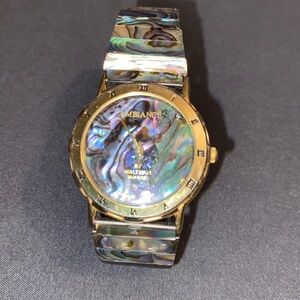 3/$30 Vintage Ambiance By Waltham Quartz Abalone Shell Watch
